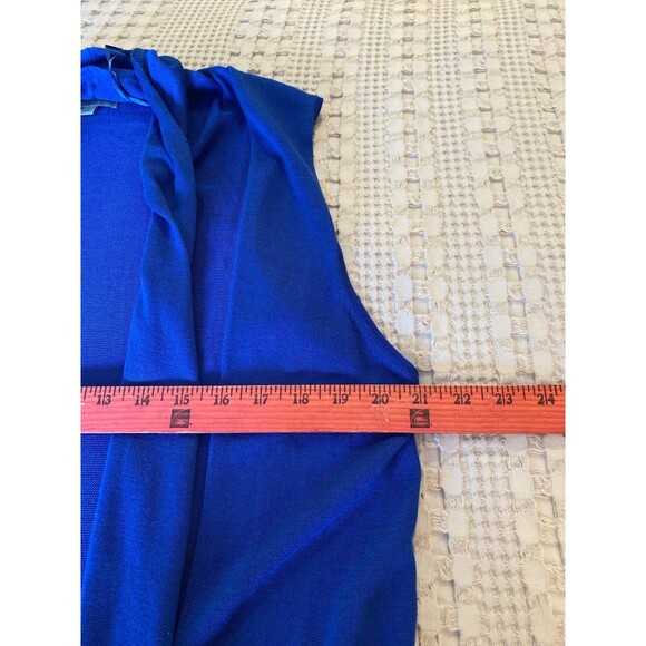Joseph A Sleeveless Knit Sweater Vest Size XL Royal Blue Versatile Stylish - Picture 10 of 12